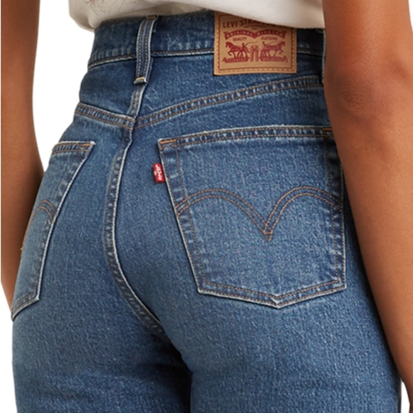 Levi's Ribcage Straight Leg Jeans Charleston - Picture 5 of 8